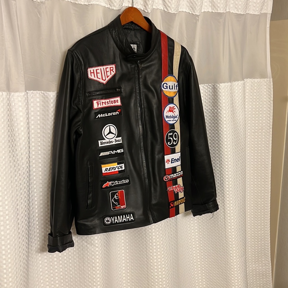 Cafe Racer Jacket with Patches - Picture 3 of 9